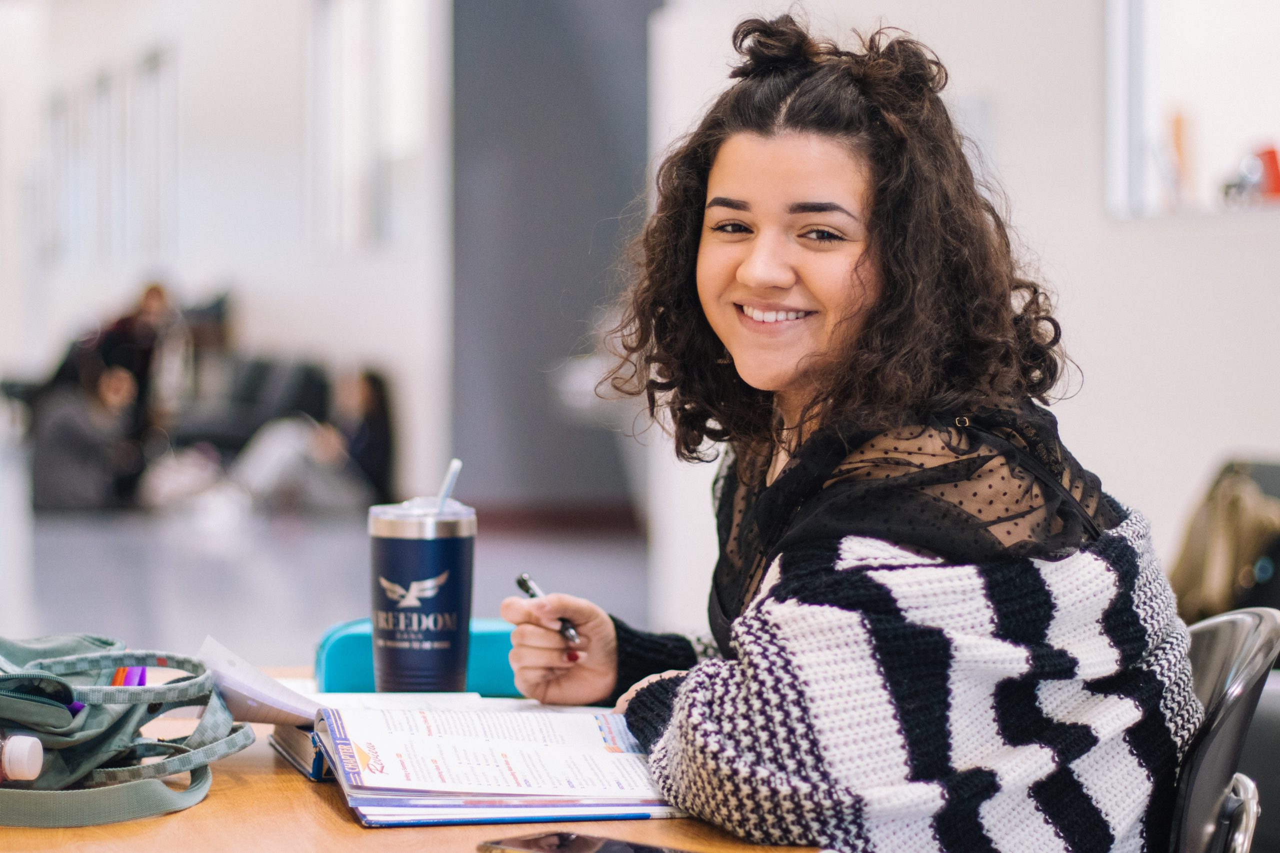 girl doing a homework